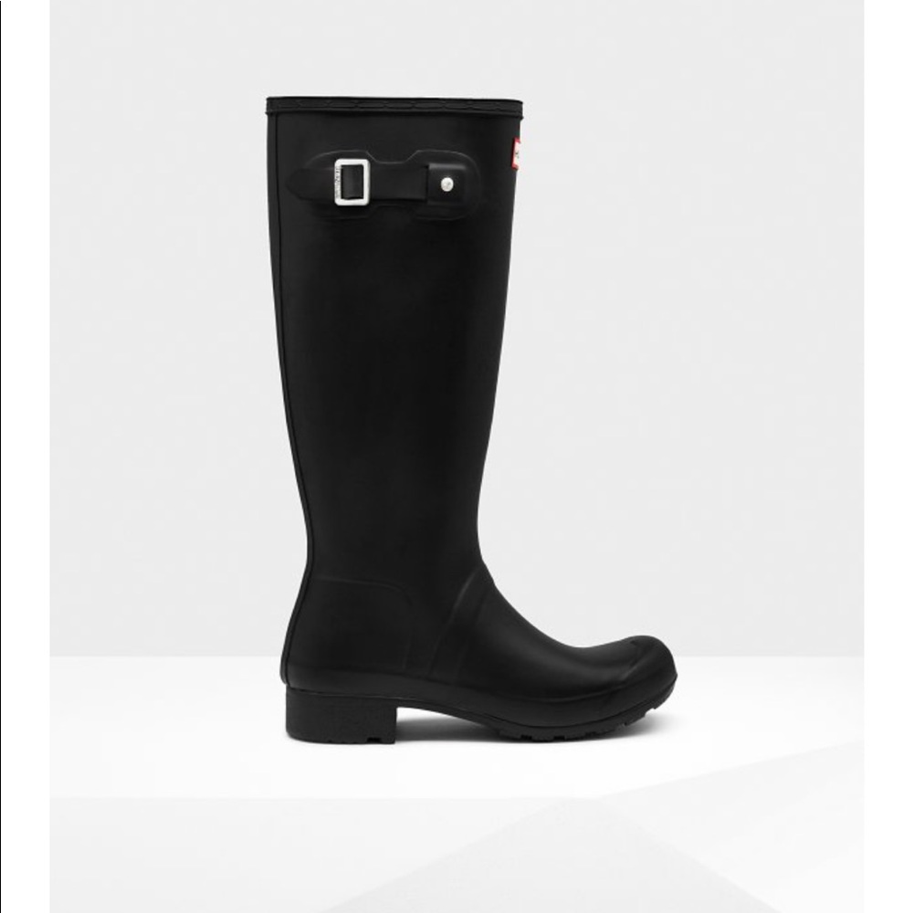 Hunter Tour Rain Boots & welly socks - black sz 9